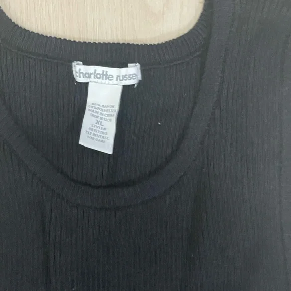 Charlotte Russe Black Ribbed Sleeveless Midi Dress | Size XL - Picture 3 of 3